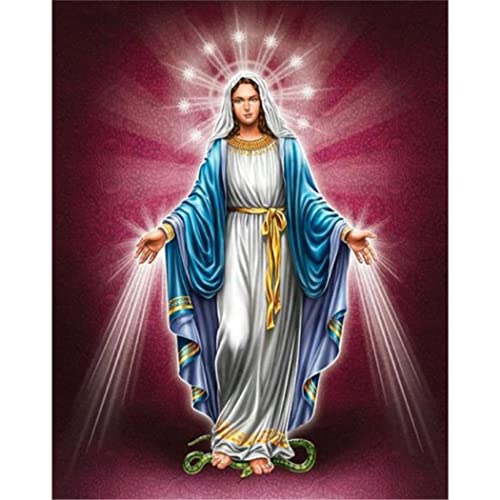 YSCOLOR Diamant Painting 5D Diy Diamant Malerei Full Round Round Drill Quot; Religiöser Madonna Quot; Stickerei Geschenk Home Decor Geschenk 30x40cm von YSCOLOR