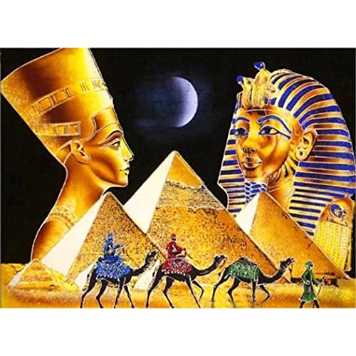 YSCOLOR Diamant Painting Diy 5D Diamant Malerei Kits Ägyptische Königin Pharao Pyramide Farbe Mit Vollbohrer Runde Diamantkunst Für Anfänger Wanddekoration 30x40cm YSCOLOR Diamant Painting Diy 5D Diamant Malerei Kits Ägyptische Königin Pharao Pyramide Farbe Mit Vollbohrer Runde Diamantkunst Für Anfänger Wanddekoration 30x40cm von YSCOLOR