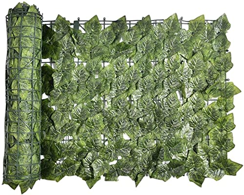 Künstliche Efeu Garten Privatsphäre Künstliche Zaunhecke Sichtschutz Ahornblatt expandierende Gartenabdeckung aus Holz für den Außenbereich, den Garten, die Terrasse und den Garten YSDKJ0723 von YSDKJ