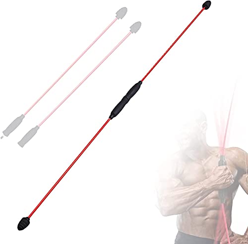 Sport Schwingstab Fitness Swingstick Schwerkrafttrainer zum Trainieren der Tiefenmuskulatur Professioneller Swing-Stick-Vibrationsstab aus hochelastischer Glasfaser, 160 cm abnehmbarer vibrierender Fi von YSDKJ