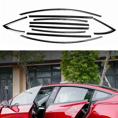 YSDSLS Autotürdichtungen Titan Schwarz Fenster Trim Auto Außen Seite Aufkleber Abdeckung Wetter Streifen Dichtung Streifen Für Tesla Für Modell 3 2017-2024 YSDSLS Autotürdichtungen Titan Schwarz Fenster Trim Auto Außen Seite Aufkleber Abdeckung Wetter Streifen Dichtung Streifen Für Tesla Für Modell 3 2017-2024 von YSDSLS