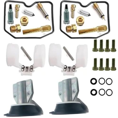YSDSLS Für Kawasaki ER-5 ER500 1997-2005 ER 500 Motorrad Vergaser Reparatur Kit Float Kolben Membran Schwimmerventil(Style4) von YSDSLS