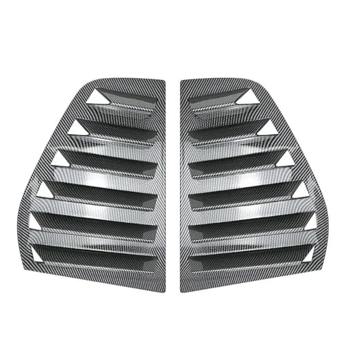 YSFIFHSKFH Heckspoiler 2 STÜCKE Für VW Für Golf 5 Für MK5 Für GTI 2005 2006 2007 Auto Heckscheibenabdeckung Blende Jalousie Seitenentlüftungsblende Spoiler(Kohlenstoff-Look) von YSFIFHSKFH