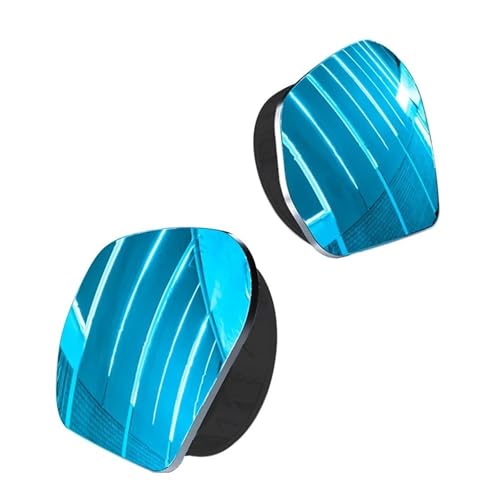 YSFIFHSKFH Spiegelglas Ersatz 2 Stücke Auto Rückspiegel 360 Grad Einstellbar Toter Winkel Spiegel HD Rahmenlose Weitwinkel Rückspiegel Universal Auto Spiegelglas(Schwarz) von YSFIFHSKFH