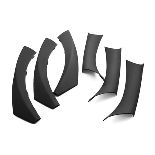 YSFIFHSKFH Türgriff Innen Für 3er E90 E91 316 318 320 325 328i 2004 2005-2012 6-teilige Auto-Innentürgriff-Zugabdeckung Carbon Türinnenverkleidung Türgriff(LHD black) von YSFIFHSKFH