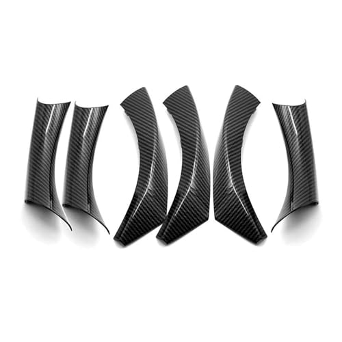 YSFIFHSKFH Türgriff Innen Für 3er E90 E91 316 318 320 325 328i 2004 2005-2012 6-teilige Auto-Innentürgriff-Zugabdeckung Carbon Türinnenverkleidung Türgriff(RHD carbon texture) von YSFIFHSKFH
