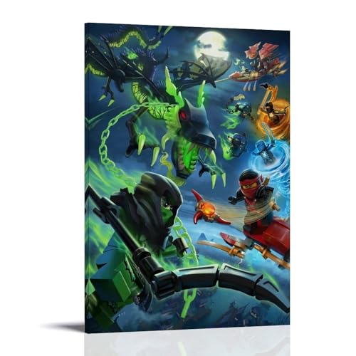 YSHCHEN Ninjago Leinwand-Poster, klassische Cartoon-Anime-Serie, Wandkunst, dekoratives Gemälde, Schlafzimmer, 60 x 90 cm, Rahmenstil YSHCHEN Ninjago Leinwand-Poster, klassische Cartoon-Anime-Serie, Wandkunst, dekoratives Gemälde, Schlafzimmer, 60 x 90 cm, Rahmenstil von YSHCHEN