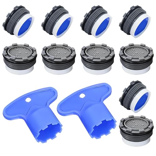 10 Stück Wasserhahn Sieb Set, Strahlregler M18.5, mit 2 M18.5 Mischdüsenschlüssel, Kunststoff Wasserhahn Siebeinsatz, Wasserhahn Belüfter für Küche, Bad 10 Stück Wasserhahn Sieb Set, Strahlregler M18.5, mit 2 M18.5 Mischdüsenschlüssel, Kunststoff Wasserhahn Siebeinsatz, Wasserhahn Belüfter für Küche, Bad von YSHODGU