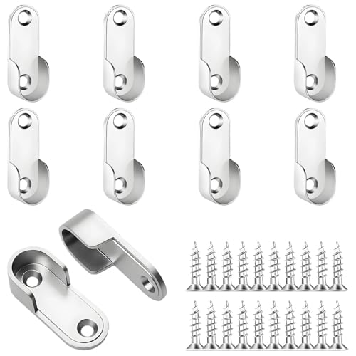 10 Stücke Kleiderstangen Halterung, Oval Kleiderstangenhalter, Schrank Schrankrohrlager, Zinklegierung Garderobe Stangen Halterung für Kleiderschrank 15 mm Durchmesser Stange und 20 Stücke Schrauben 10 Stücke Kleiderstangen Halterung, Oval Kleiderstangenhalter, Schrank Schrankrohrlager, Zinklegierung Garderobe Stangen Halterung für Kleiderschrank 15 mm Durchmesser Stange und 20 Stücke Schrauben von YSHODGU
