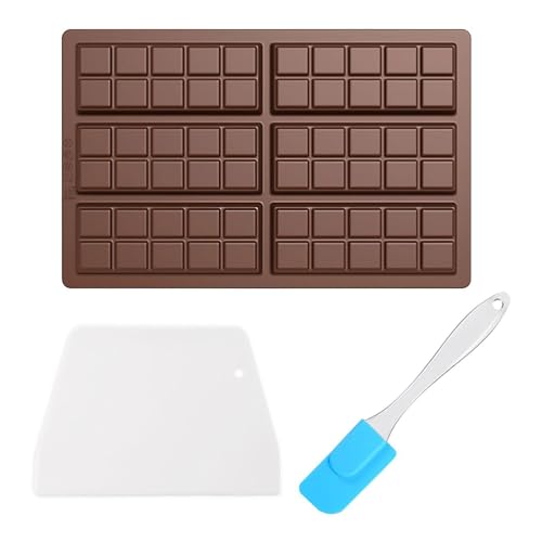 1 Schokoladenform Mit 1 Silikonspatel Und 1 Schaber, Rechteckige Form, Backform, Küchenutensilien 1 Schokoladenform Mit 1 Silikonspatel Und 1 Schaber, Rechteckige Form, Backform, Küchenutensilien von YSJCHEBS