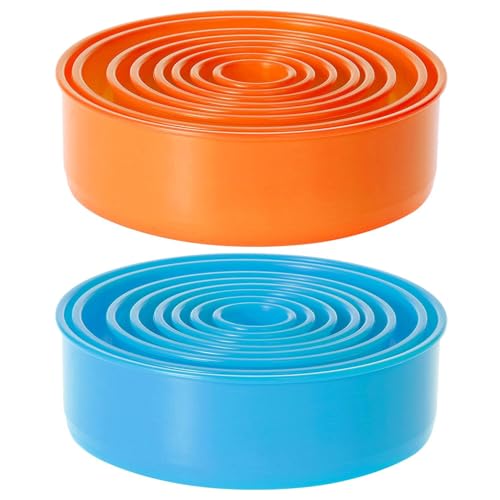 2-Teilige Mehrschichtige Formen, Gebäckausstecher, Scone-Ausstecher, Runder Keksausstecher, Runder Ausstecher Zum Backen, Backmesser Für Scones, Runder Keksausstecher, Donut-Ausstecher von YSJCHEBS