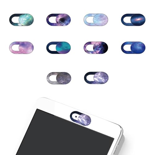 YSJCHEBS 10 Stück Objektivschutzhülle, Sternenhimmel-Sichtschutzhülle, Laptop-Kamera-Abdeckungsschieber, Handy-Kamera-Abdeckung von YSJCHEBS