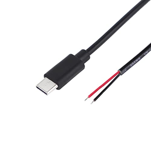 YSJJZRL Typ C USB-Kabel mit offenem Ende 5 V 2 A 2/4 Adern Reparatur des Stromcodes Zinn am Schwanz DIY-Kabel (2M, Stecker-Typ-2-Draht) von YSJJZRL