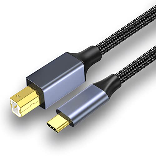 YSJJZRL USB-C-auf-Druckerkabel, USB C auf USB-B-Stecker, Scannerkabel, kompatibel mit HP, Canon, Druckern usw. Typ-C-Geräten (0,5 m) von YSJJZRL