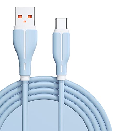 YSJJZRL USB auf Typ C Kabel - 66W 6A Schnellladung & Datenschnelles USB Typ-C Kabel für Samsung Galaxy LG und mehr (0,3M, blau) von YSJJZRL