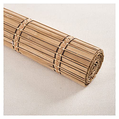 YSJX Retro Jalousine Bambusrollo, 40-140cm Breit Bambus Raffrollo, Natur Holzrollos, Sonnenschutz und Sichtschutz Rollo Seitenzugrollo Für Veranda Deck Terrasse, Anpassbar (Size : 70x120cm/28x47in) von YSJX
