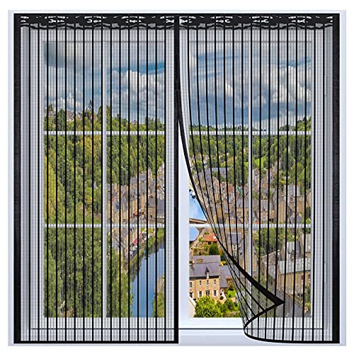 Magnet Fliegengitter Fenster,110x125cm Fliegengitter Fenster Magnet Mückenschutz,Klebmontage ohne Bohren,Total Magnetisch, Automatik-Verschluss von YSJYYHP