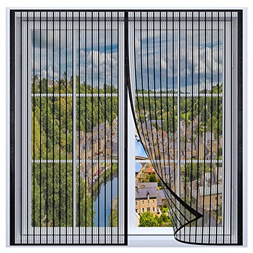 Magnet Fliegengitter Fenster,110x135cm Fliegengitter Fenster Magnet Mückenschutz,Klebmontage ohne Bohren,Total Magnetisch, Automatik-Verschluss von YSJYYHP