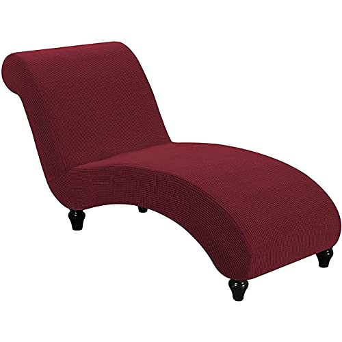 YSLLIOM Chaiselongue Schonbezüge, Liegesessel Stuhlbezug, Relaxliege Deluxe Stuhlbezüge, Schonbezug Stretch rutschfest, Maschinenwaschbar (Weinrot) von YSLLIOM