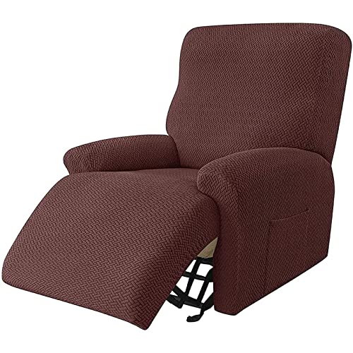 YSLLIOM Sesselbezug, Sessel-Überwürfe Sesselschoner Weich, Antirutsch Husse für Relaxsessel Komplett, Elastisch Bezug für Fernsehsessel (Kaffee) von YSLLIOM