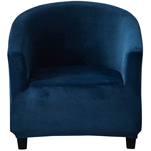 YSLLIOM Sesselbezug Samt Sesselüberwürfe Stretch sesselschoner Sesselbezug Elastisch Clubsessel husse Stuhlhusse Chesterfield (Blau) von YSLLIOM