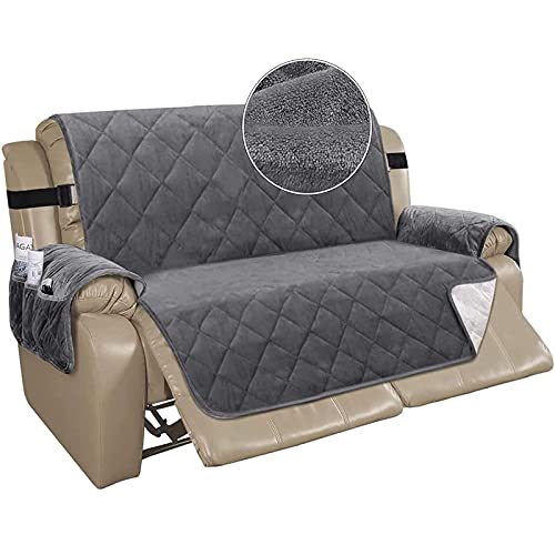 YSLLIOM Sesselschoner für Fernsehsessel Relaxsessel, Sesselschoner mit Taschen Sesselauflage Relaxsessel Sesselüberwurf Wasserdicht Sesselschutz Sofaüberwurf (Großes Sofa (78 Zoll),Grau) von YSLLIOM