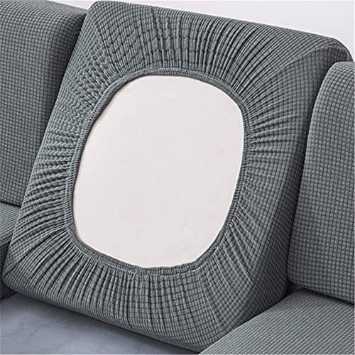 YSLLIOM Sofa Sitzkissenbezug, Stretch Sitzkissenschutz, Elastischer Kissenbezüge, Husse Überzug Bezug Für Sofa Sitzkissen, Couch (1-Sitzer,Grau) von YSLLIOM