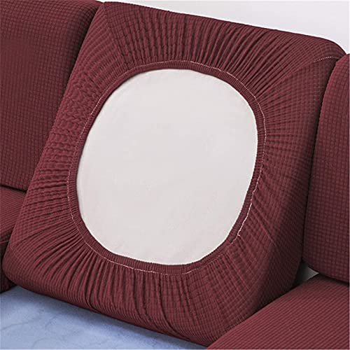 YSLLIOM Sofa Sitzkissenbezug, Stretch Sitzkissenschutz, Elastischer Kissenbezüge, Husse Überzug Bezug Für Sofa Sitzkissen, Couch (1-Sitzer,rot) von YSLLIOM