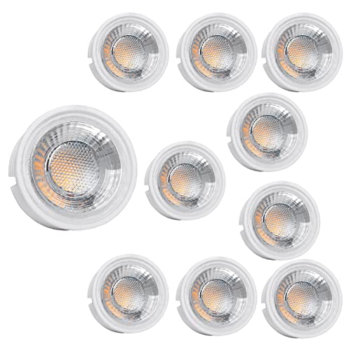 YanFeiYit 10x LED Modul als GU10 Ersatz – 5W 38° Dimmbar aus Keramik super flach 230V – Leuchtmittel für Einbaustrahler Lampe Birne Leuchte Strahler (Neutralweiß 4000K) von YanFeiYit