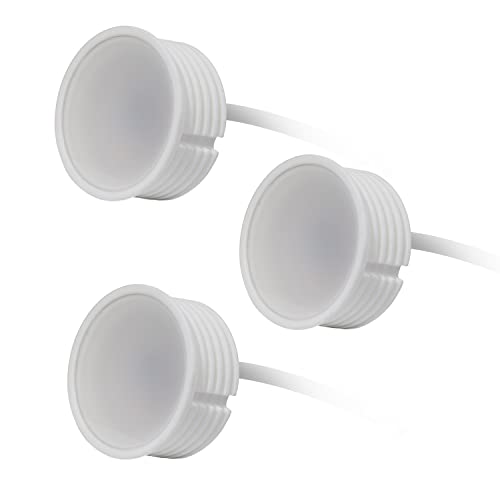 YanFeiYit 3x LED Spot Modul 230V 5 Watt Ø50mm Keramik Dimmbar für Einbaustrahler Einbauleuchten 22mm flach Ersatz für GU10 MR16 Leuchtmittel | 120°Abstrahlwinkel (Warmweiß 3000K) von YanFeiYit