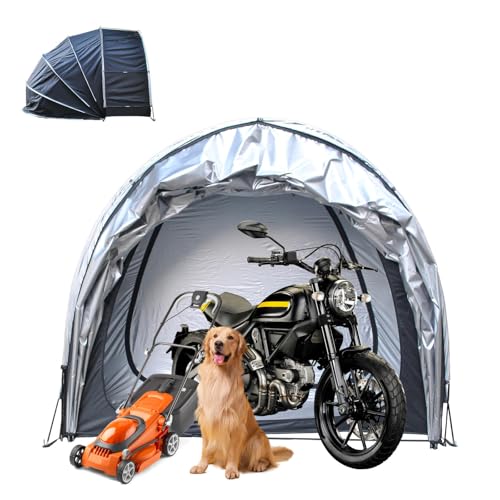 Zeltgarage Hängen 2 in 1 Motorradgarage Winterfest für Terrassenmöbel,Fahrrad,Motorrad Gerätehaus Klein Fahrrad Garagenzelt,Black von YSMSMZJK