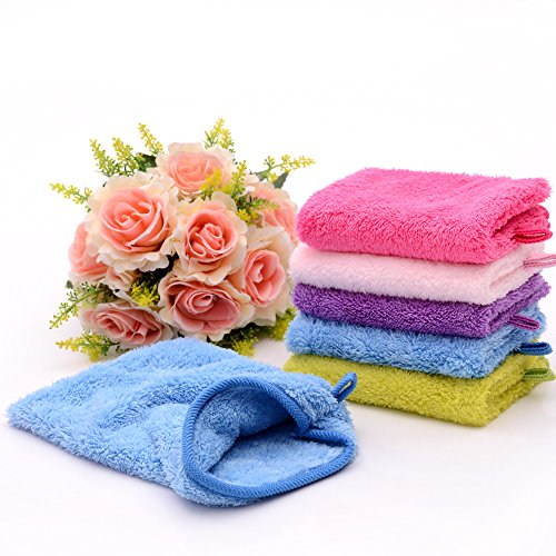 YSN Home Collection YSN102 - Hochwertige Waschhandschuhe - 16 x 22cm - 4 STÜCK Premium Qualität - Gemischte Farben - extra weich - 80% Polyester 20% Polyamid von YSN Home Collection