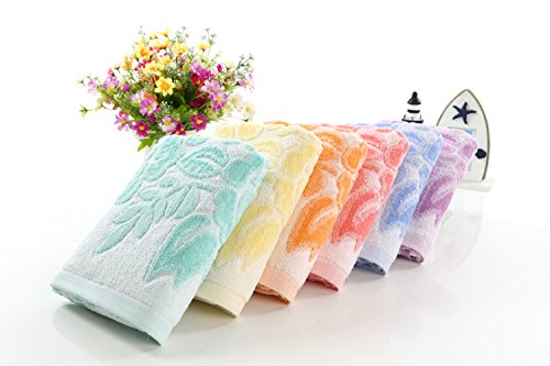 YSN Home Collection YSN11 - Baumwoll-Handtuch, extra flauschig und saugfähig - Grün Blumenmotiv, 34x70 cm von YSN Home Collection