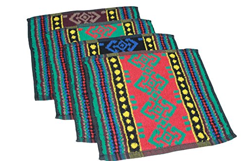 YSN Home Collection YSN29 - Waschlappen 4 STÜCK Gemischte Farben 100% Baumwolle - 25x25 cm - Grün von YSN Home Collection