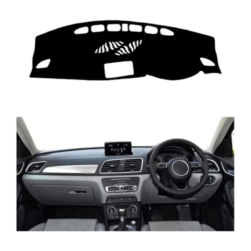 YSOLDA Auto Armaturenbrett Abdeckung Matte für Audi Q3 8U 2012-2018, rutschfeste Sonnenschutz Pad Instrument Panel Teppich Kratzerschutz Zubehör,A/RHD von YSOLDA