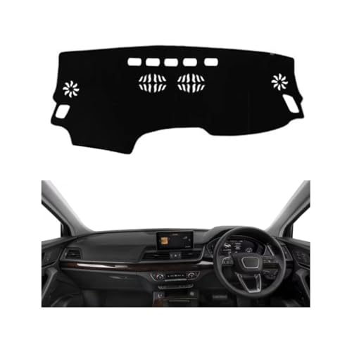 YSOLDA Auto Armaturenbrett Abdeckung Matte für Audi Q5 Q5L 2018-2020, rutschfeste Sonnenschutz Pad Instrument Panel Teppich Kratzerschutz Zubehör,A/RHD von YSOLDA