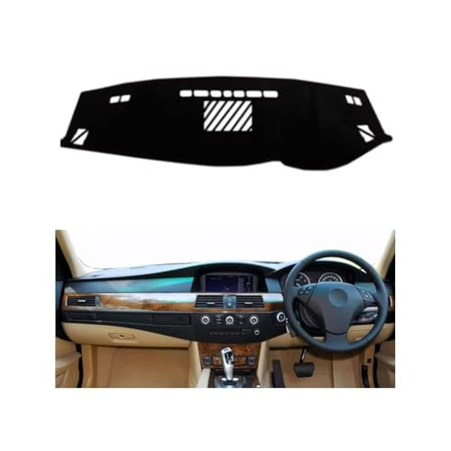 YSOLDA Auto Armaturenbrett Abdeckung Matte für BMW 5 Series E60 2004-2009, rutschfeste Sonnenschutz Pad Instrument Panel Teppich Kratzerschutz Zubehör,A/RHD von YSOLDA