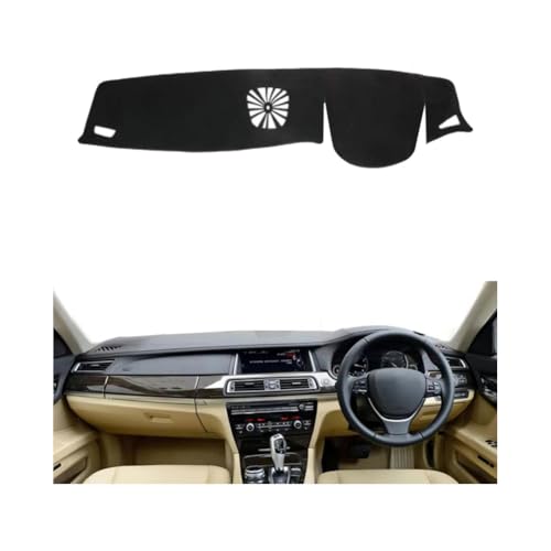 YSOLDA Auto Armaturenbrett Abdeckung Matte für BMW 7-Series F01 2009-2015, rutschfeste Sonnenschutz Pad Instrument Panel Teppich Kratzerschutz Zubehör,A/RHD von YSOLDA