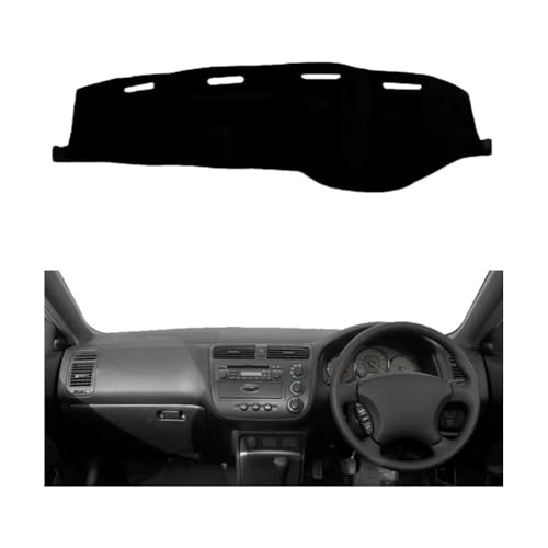 YSOLDA Auto Armaturenbrett Abdeckung Matte für Civic Sedan 2001-2005, rutschfeste Sonnenschutz Pad Instrument Panel Teppich Kratzerschutz Zubehör,A/RHD von YSOLDA