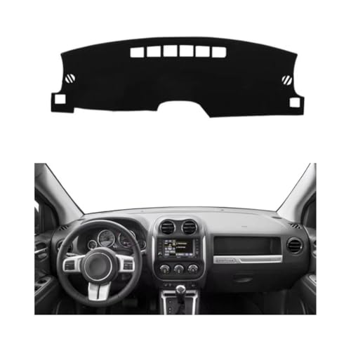 YSOLDA Auto Armaturenbrett Abdeckung Matte für Jeep Patriot 2010-2017, rutschfeste Sonnenschutz Pad Instrument Panel Teppich Kratzerschutz Zubehör,B/LHD von YSOLDA