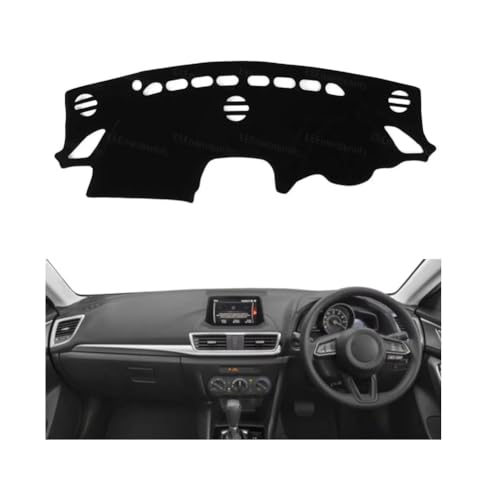 YSOLDA Auto Armaturenbrett Abdeckung Matte für Mazda 3 Axela 2014-2018, rutschfeste Sonnenschutz Pad Instrument Panel Teppich Kratzerschutz Zubehör,A/RHD von YSOLDA