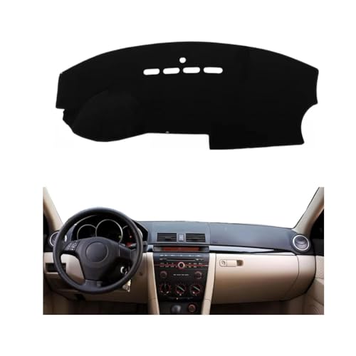 YSOLDA Auto Armaturenbrett Abdeckung Matte für Mazda 3 M3 BK 2004-2008, rutschfeste Sonnenschutz Pad Instrument Panel Teppich Kratzerschutz Zubehör,B/LHD von YSOLDA