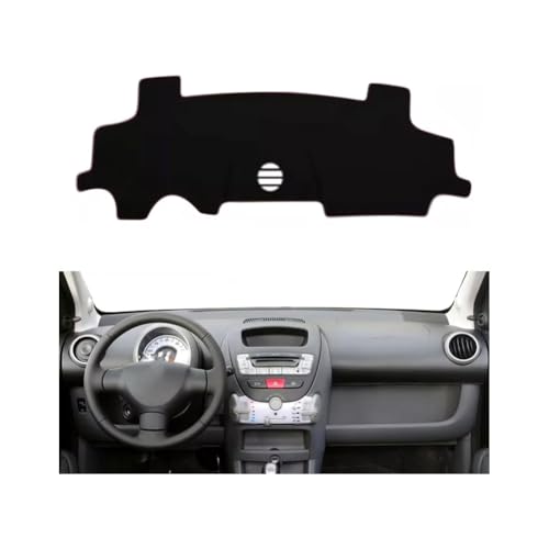 YSOLDA Auto Armaturenbrett Abdeckung Matte für Peugeot 107 2005-2014, rutschfeste Sonnenschutz Pad Instrument Panel Teppich Kratzerschutz Zubehör,B/LHD von YSOLDA
