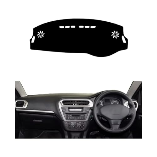 YSOLDA Auto Armaturenbrett Abdeckung Matte für Peugeot 301 2012-2019, rutschfeste Sonnenschutz Pad Instrument Panel Teppich Kratzerschutz Zubehör,A/RHD von YSOLDA