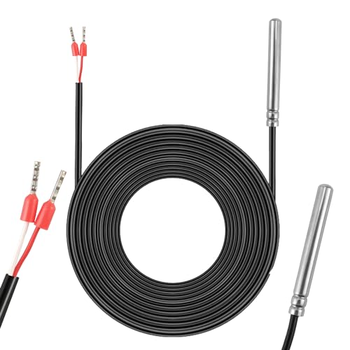 PT1000 Temperatursensor 3 Meter Wasserdicht Temperaturfühler mit PVC Edelstahl Waterproof Probe Kompatibel mit Raspberry Pi PT1000 Temperatursensor 3 Meter Wasserdicht Temperaturfühler mit PVC Edelstahl Waterproof Probe Kompatibel mit Raspberry Pi von YSOOUA