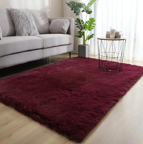 YSPZDQ Flauschiger Teppich Plüsch Weich Shaggy Teppiche für Schlafzimmer, Wohnzimmer, Teppich Waschbar In Waschmaschine, Soft Area Rug Schlafzimmer Teppiche Anti-rutsch-spielmatte(H,60 x 120 cm) von YSPZDQ