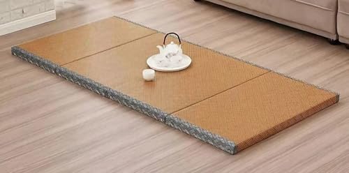 YSPZDQ Japanische Tatami Bodenmatte Faltbar als Futon & Kokosmatratze - Yoga Matte für Meditation, Zen Raum, Teezeremonie - Naturlatex, Gästebett oder Entspannungsfläche(A,120 x 190 x 3cm) von YSPZDQ