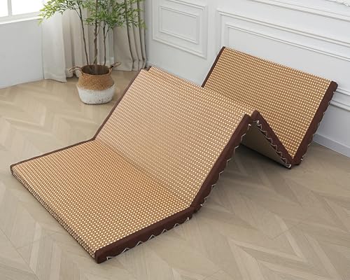 YSPZDQ Japanische Tatami Bodenmatte Faltbar als Futon & Kokosmatratze - Yoga Matte für Meditation, Zen Raum, Teezeremonie - Naturlatex, Gästebett oder Entspannungsfläche(B,80 x 190 x 5cm) von YSPZDQ