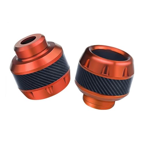 YSQOFD Motorrad Sturzbügel 2 STÜCKE Motorrad Rahmen Slider Aluminiumlegierung Gabel Cup Sliders Crash Falling Protector Für Motorrad Roller Sturzschutz(Orange) von YSQOFD