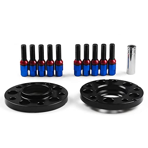 Dnzscheiben Platte 15 Mm 5 X 120 Mm 72,56 Mm Nabenzentrische Distanzscheiben Für F-Serie F10 F12 F13 F01 F02 F30 M14 X 1,25 Kegelschrauben(Blue bolts) von YSQOJF